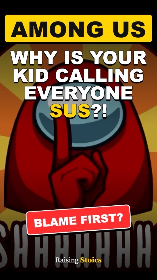 Video cover: Among Us and the words Why is your kid calling everyone sus